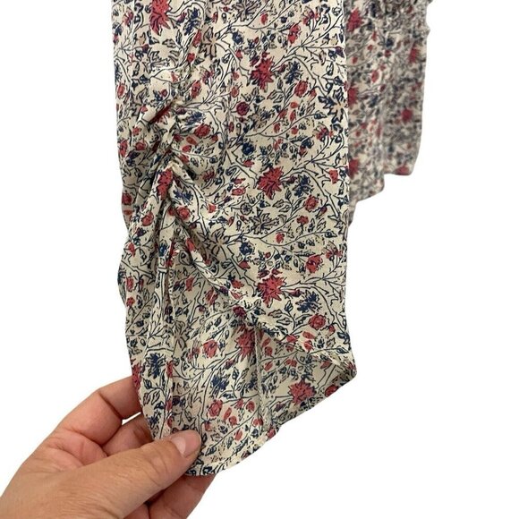 Madewell 100% Silk Feminine Micro-Floral Button Front Blouse Top size 2 - Picture 4 of 9